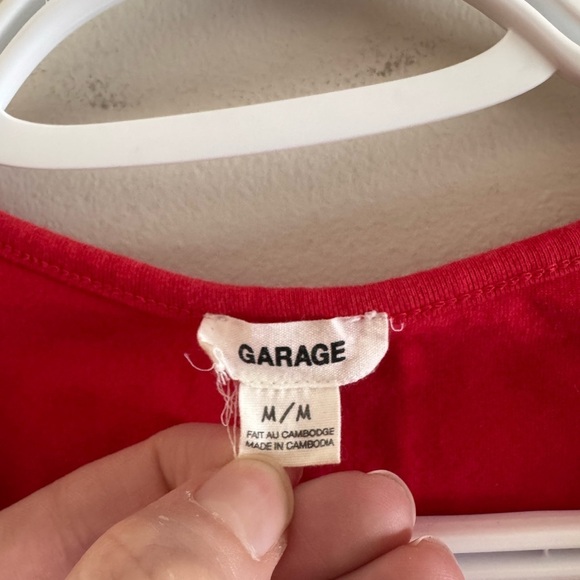 Garage- Red Wrap Crop Top - Picture 3 of 4